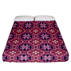 Abstract-background-motif Fitted Sheet (california King Size)