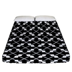 Abstract-black Fitted Sheet (california King Size)