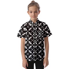 Abstract-black Kids  Short Sleeve Shirt