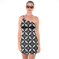 Abstract-black One Soulder Bodycon Dress by nateshop