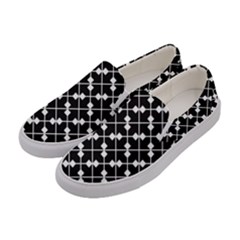 Abstract-black Women s Canvas Slip Ons by nateshop