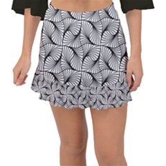 Abstract-gray Fishtail Mini Chiffon Skirt by nateshop