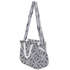 Abstract-gray Rope Handles Shoulder Strap Bag by nateshop