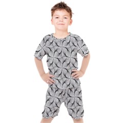 Abstract-gray Kids  Tee And Shorts Set by nateshop