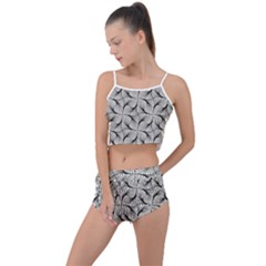Abstract-gray Summer Cropped Co-ord Set by nateshop
