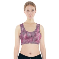 Abstract-pink Sports Bra With Pocket by nateshop