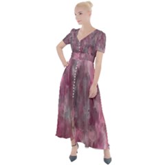 Abstract-pink Button Up Short Sleeve Maxi Dress by nateshop