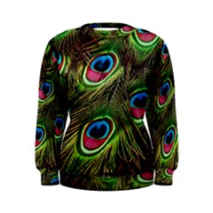 Peacock-feathers-color-plumage Women s Sweatshirt by Celenk