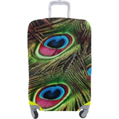 Peacock-feathers-color-plumage Luggage Cover (large)