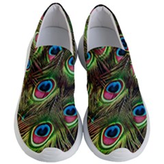 Peacock-feathers-color-plumage Women s Lightweight Slip Ons by Celenk