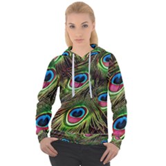 Peacock-feathers-color-plumage Women s Overhead Hoodie