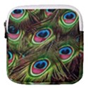 Peacock-feathers-color-plumage Mini Square Pouch View1