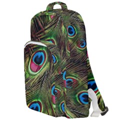 Peacock-feathers-color-plumage Double Compartment Backpack by Celenk