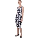 Background-black White Sleeveless Pencil Dress View2