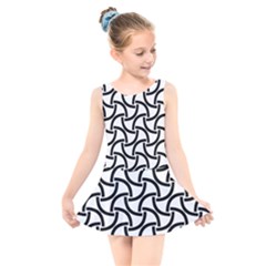 Background-black White Kids  Skater Dress Swimsuit by nateshop