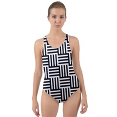 Basket Cut-out Back One Piece Swimsuit by nateshop