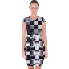 Basket Capsleeve Drawstring Dress  by nateshop