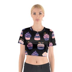 Birthday-cake Cotton Crop Top by nateshop