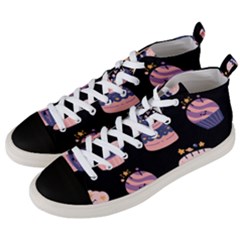 Birthday-cake Men s Mid-top Canvas Sneakers by nateshop