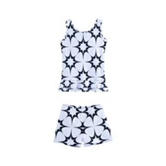 Black-white Kids  Boyleg Swimsuit