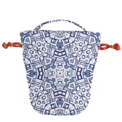 Blue-design Drawstring Bucket Bag by nateshop