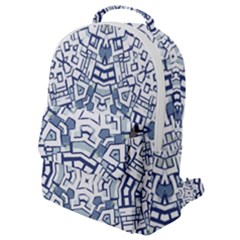 Blue-design Flap Pocket Backpack (small) by nateshop