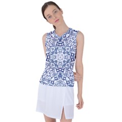 Blue-design Women s Sleeveless Sports Top by nateshop