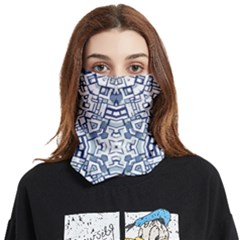 Blue-design Face Covering Bandana (two Sides) by nateshop