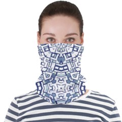 Blue-design Face Seamless Bandana (adult) by nateshop