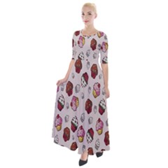 Cake-birthday Half Sleeves Maxi Dress by nateshop