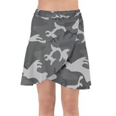 Camouflage Wrap Front Skirt by nateshop