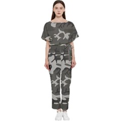 Camouflage Batwing Lightweight Chiffon Jumpsuit by nateshop