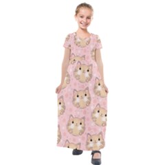 Cat-cats Kids  Short Sleeve Maxi Dress by nateshop