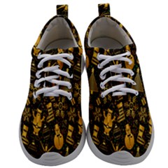 Christmas Gold Mens Athletic Shoes by nateshop