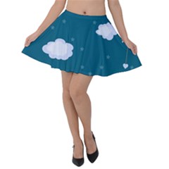 Clouds Velvet Skater Skirt by nateshop