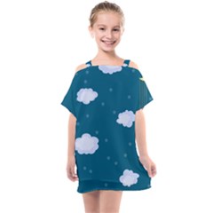 Clouds Kids  One Piece Chiffon Dress