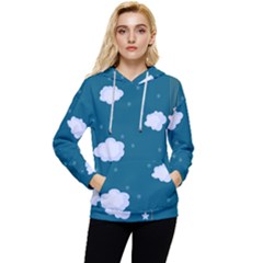 Clouds Women s Lightweight Drawstring Hoodie