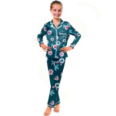 Cute Kid s Satin Long Sleeve Pajamas Set by nateshop