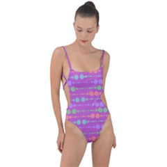 Design Modern Tie Strap One Piece Swimsuit