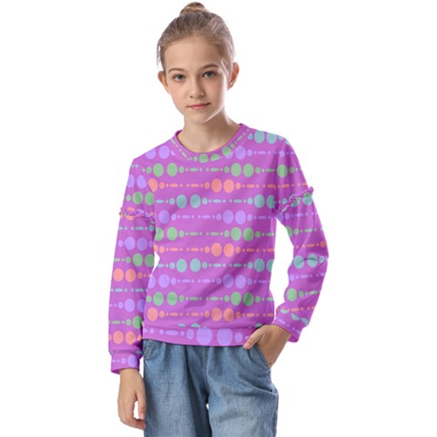 Design Modern Kids  Long Sleeve Tee With Frill  by nateshop