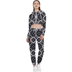 Digital Cropped Zip Up Lounge Set by nateshop