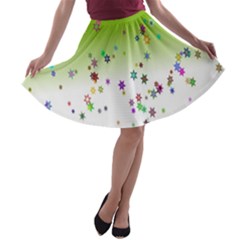 Effect A-line Skater Skirt by nateshop