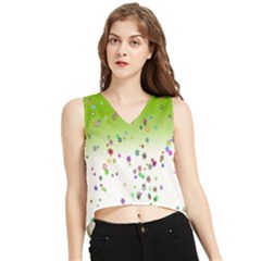 Effect V-neck Cropped Tank Top