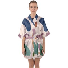 Element Half Sleeve Satin Kimono  by nateshop