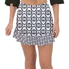 Ellipse Fishtail Mini Chiffon Skirt