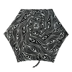 Animal-peacock,white Black Mini Folding Umbrellas