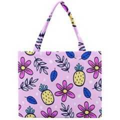 Flowers Purple Mini Tote Bag by nateshop
