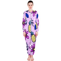 Flowers Purple Onepiece Jumpsuit (ladies) by nateshop