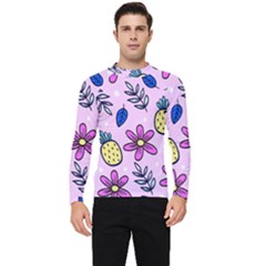 Flowers Purple Men s Long Sleeve Rash Guard by nateshop