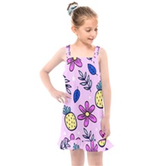 Flowers Purple Kids  Overall Dress by nateshop